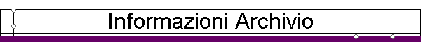 Informazioni Archivio